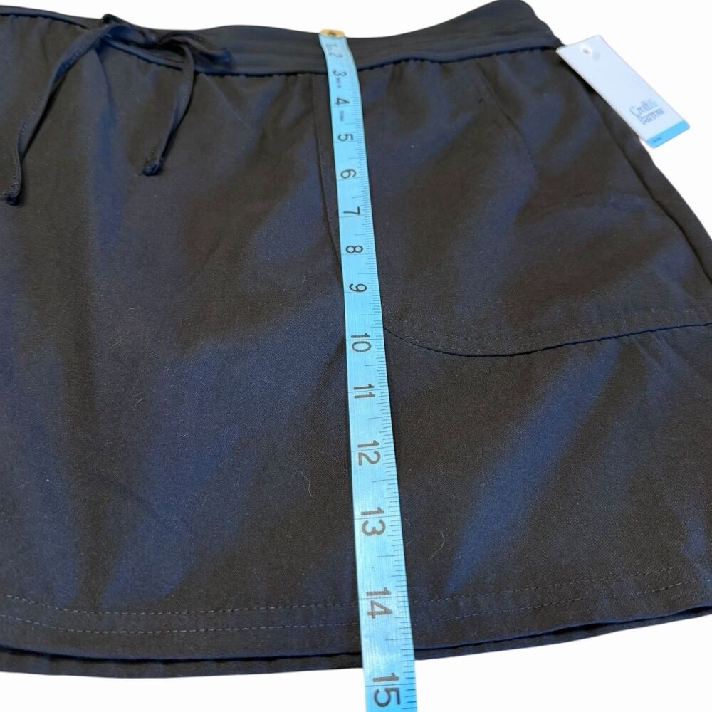 Swim Skirt Women Large Black Tummy Control Pockets NWT Swim Bottom Beach Skort👙 - Picture 5 of 12